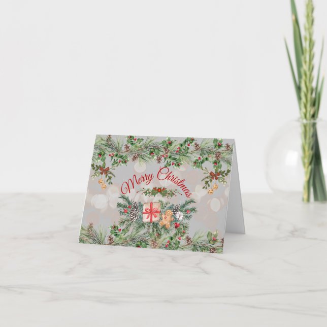 Tarjeta navideña Merry (Anverso)