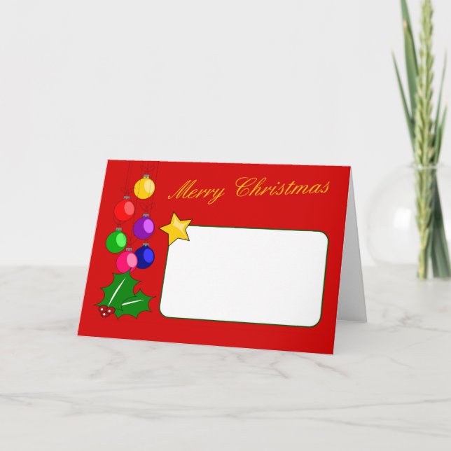 Tarjeta navideña Merry (Anverso)