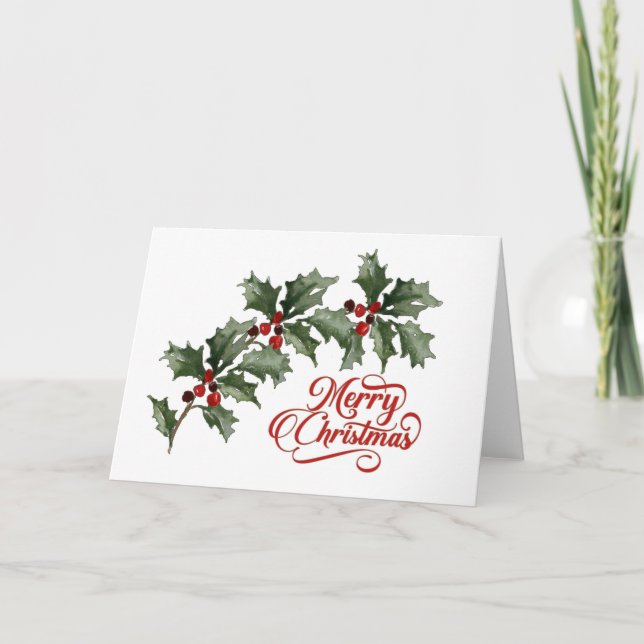 Tarjeta navideña Merry (Anverso)