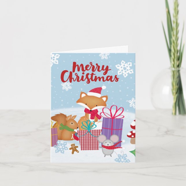 Tarjeta navideña Merry (Anverso)