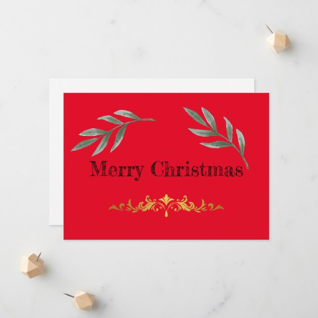 Tarjeta navideña Merry (Anverso/Reverso In Situ)