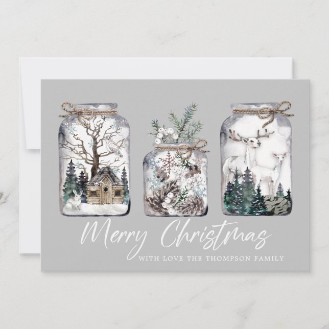 Tarjeta navideña Merry (Anverso)