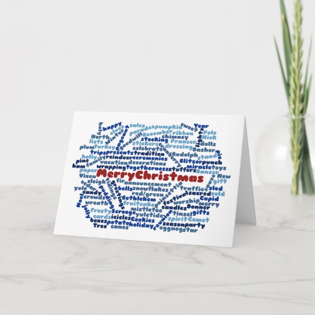 Tarjeta navideña Merry (Anverso)