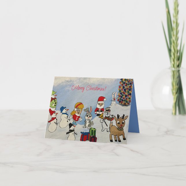 Tarjeta navideña Merry (Anverso)