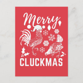Tarjeta navideña Merry Cluckmas Chicken Lover