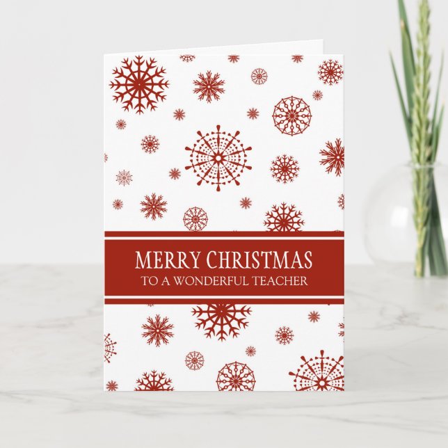 Tarjeta navideña merry del profesor de nieve blanc (Anverso)