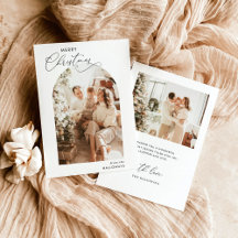 Tarjeta navideña Merry | Tarjeta fotográfica de va