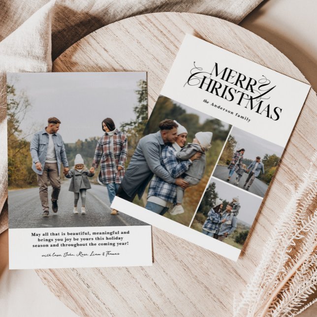 Tarjeta navideña Merry | Tarjeta fotográfica de va (Subido por el creador)