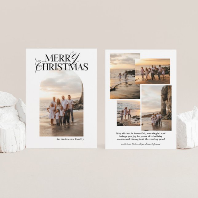 Tarjeta navideña Merry | Tarjeta fotográfica de va (Subido por el creador)