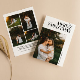 Tarjeta navideña Merry | Tarjeta fotográfica de va