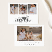 Tarjeta navideña Merry | Tarjeta fotográfica de va
