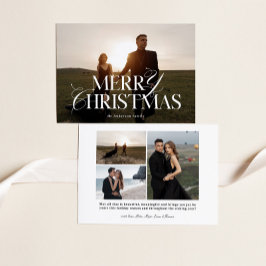 Tarjeta navideña Merry | Tarjeta fotográfica de va