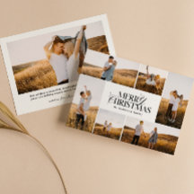 Tarjeta navideña Merry | Tarjeta fotográfica de va