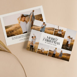 Tarjeta navideña Merry | Tarjeta fotográfica de va