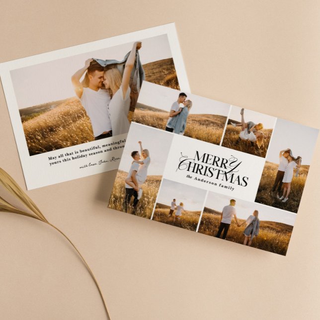 Tarjeta navideña Merry | Tarjeta fotográfica de va (Subido por el creador)