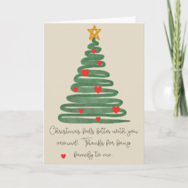 Tarjeta Navideña Moderna de Árbol de Navidad Plega