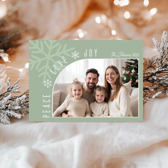 Tarjeta navideña moderna de Navidades fotográficos (Subido por el creador)