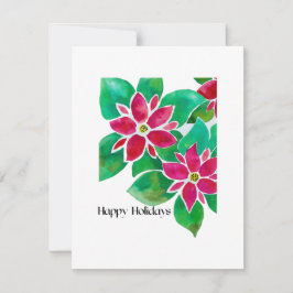 Tarjeta navideña moderna de Poinsettia