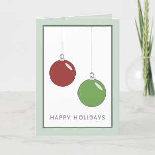Tarjeta navideña moderna y simple para los adornos