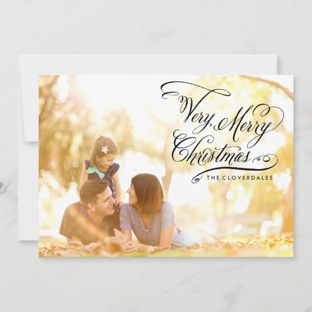 Tarjeta navideña muy feliz (Anverso)