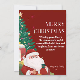 Tarjeta navideña navideña de navidad