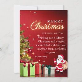 Tarjeta navideña navideña de navidad