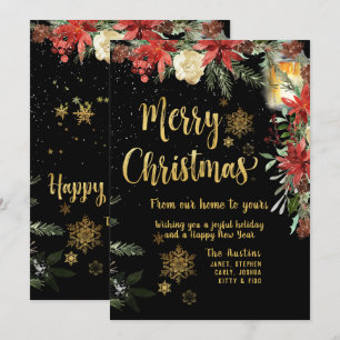 Tarjeta navideña navideña de navidad