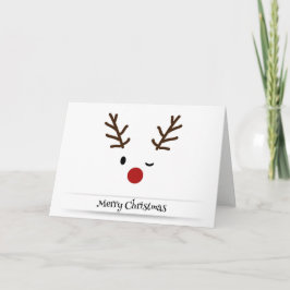 Tarjeta navideña navideña de navidad para renos Wi