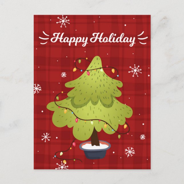 Tarjeta navideña navideña feliz (Anverso)