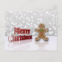 Tarjeta navideña navideña Gingerbread Man