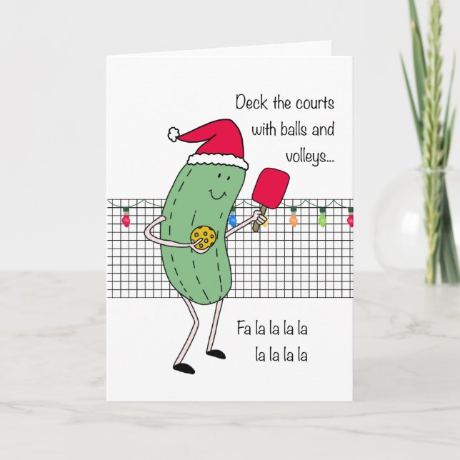 Tarjeta navideña para Navidades de bolas de bolas (Anverso)