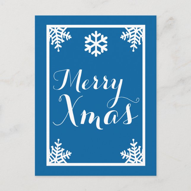 Tarjeta navideña para Navidades de copas de nieve  (Anverso)