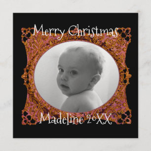 Tarjeta navideña para Navidades de foto bebé