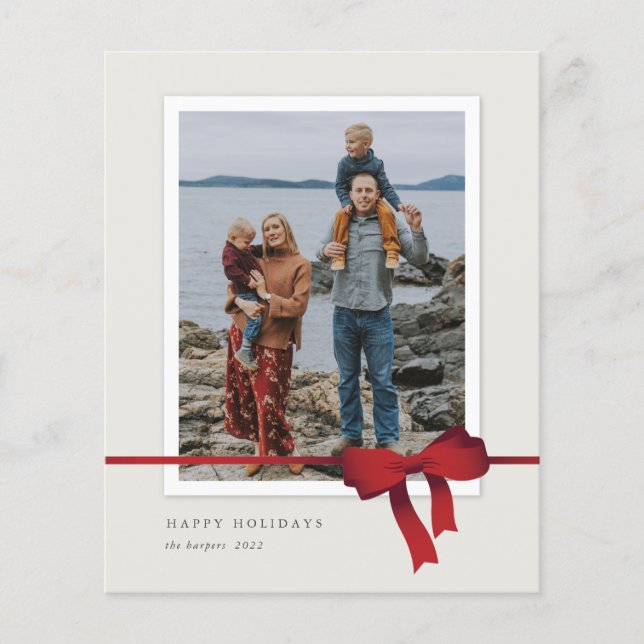 Tarjeta navideña para Navidades de fotos de barro  (Anverso)