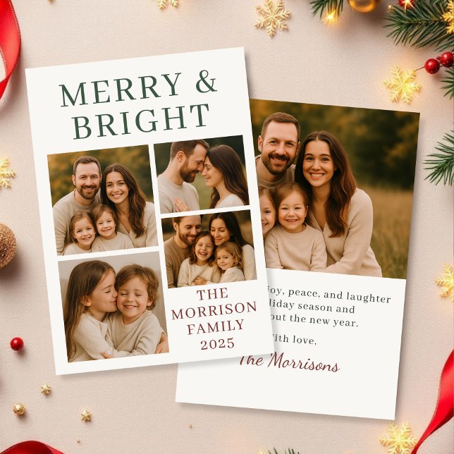 Tarjeta navideña para Navidades fotográficos moder (Subido por el creador)