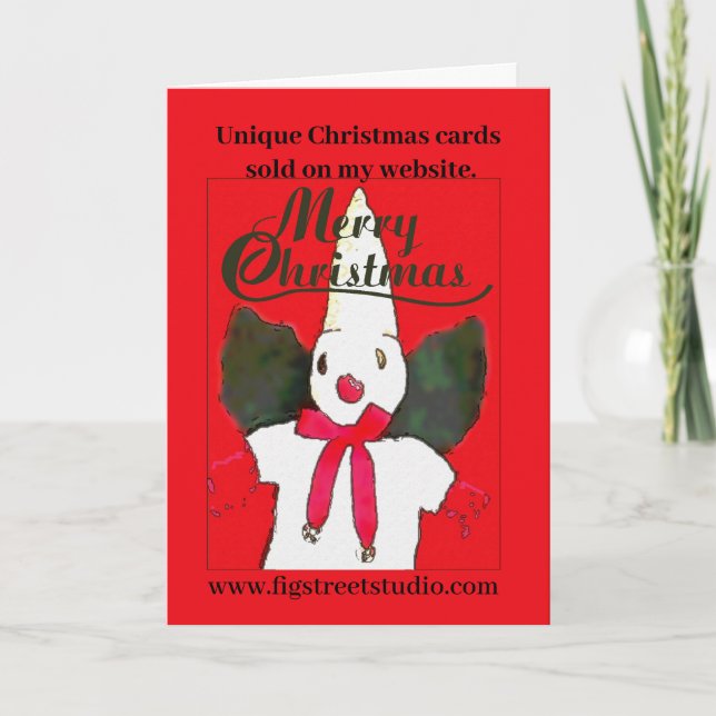 Tarjeta navideña para Snowman de Little New Orlean (Anverso)