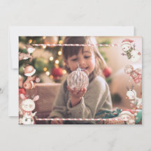 Tarjeta navideña personalizada con caracteres