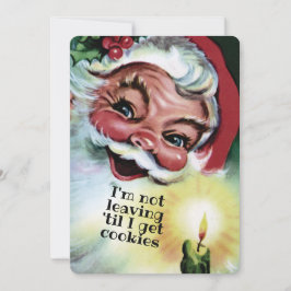 Tarjeta navideña personalizada de cookies de Santa