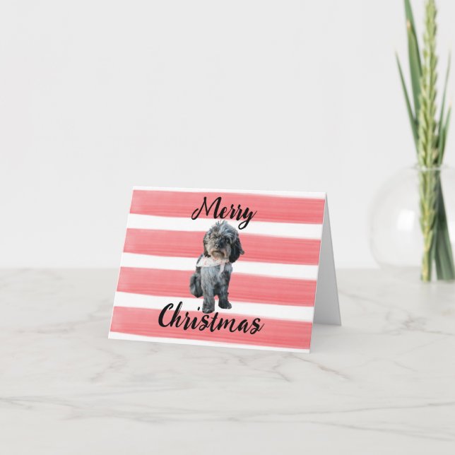 Tarjeta navideña personalizada Merry (Anverso)