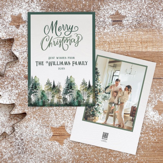 Tarjeta navideña personalizada Merry con foto (Subido por el creador)