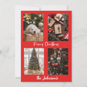Tarjeta navideña personalizada Red Merry