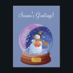 Tarjeta navideña Personalizado Blue Winter<br><div class="desc">Ahorre en franqueo esta temporada navideña enviando algunos saludos navideños de postal. Perfecto para difundir algunas vacaciones animando a tu lista de correo. Excelente para empresas y contratistas independientes. Personalice fácilmente el mensaje en la parte posterior de esta tarjeta con su propio saludo personalizado. La parte delantera de la tarjeta...</div>
