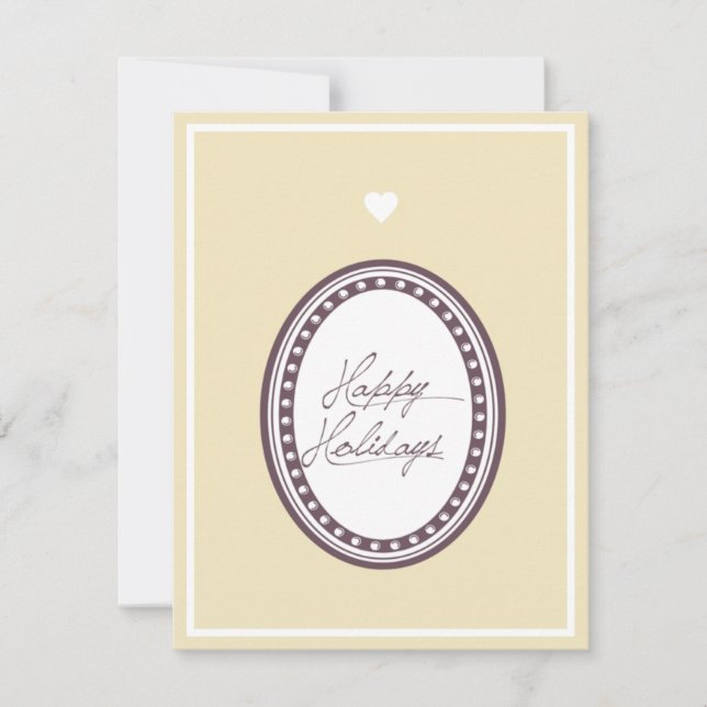 Tarjeta navideña plana feliz (Anverso)