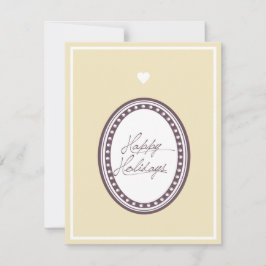 Tarjeta navideña plana feliz