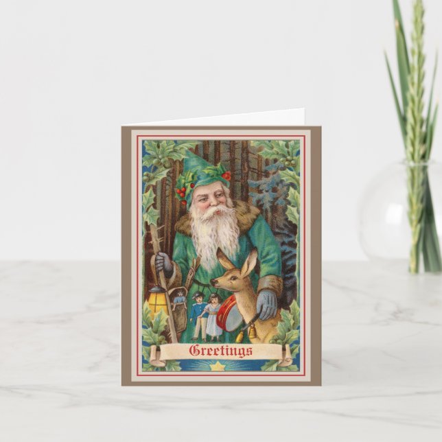 Tarjeta navideña plegada de Navidad para padre de  (Anverso)