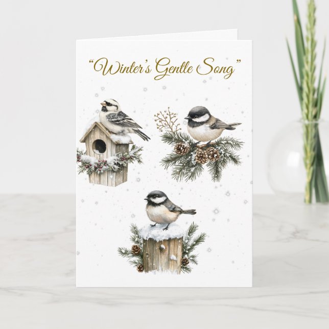 Tarjeta navideña plegada-Tarjeta de plata victoria (Anverso)