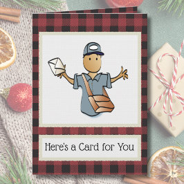 Tarjeta navideña Postman Merry del cliente