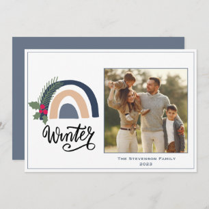 Tarjeta navideña Rainbow Photo Winter