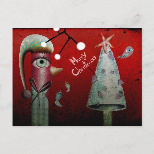 Tarjeta navideña Red Merry (Anverso)