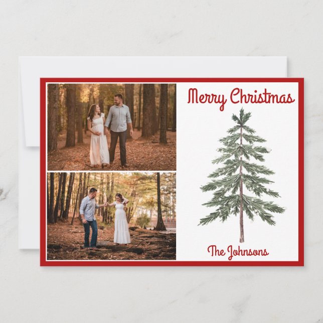 Tarjeta navideña roja (Anverso)